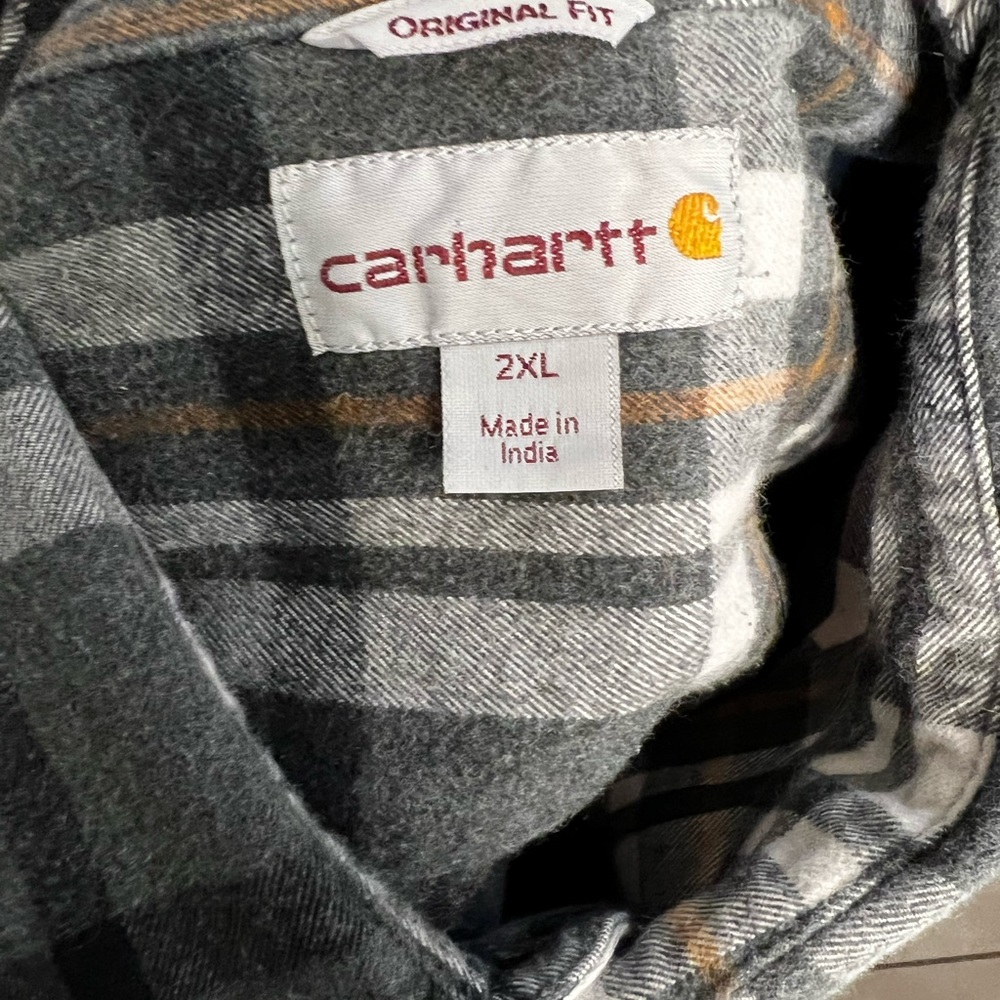 Carhartt Workwear Flannel, Xxl, Plaid Pattern Gem